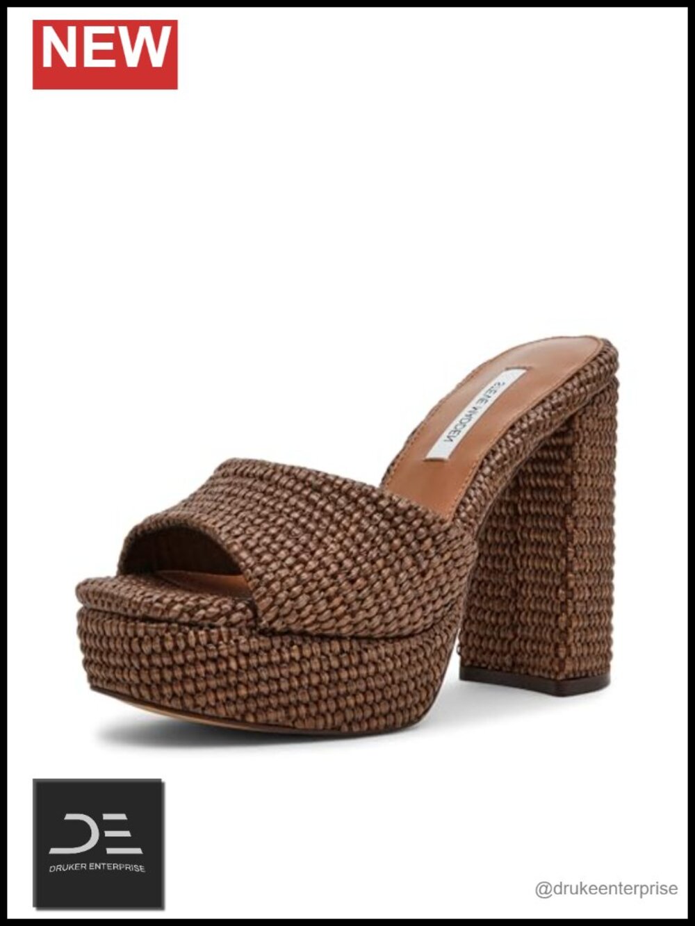 Steve Madden Joel Platform Heeled Sandal Ankle Strap Block Heel